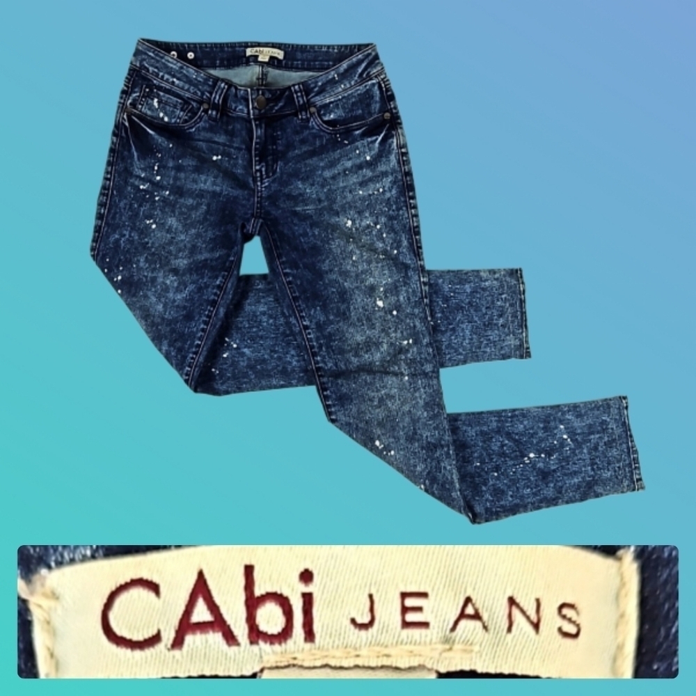 Cabi Constellation Wash Denim Blue Jeans, Size 2